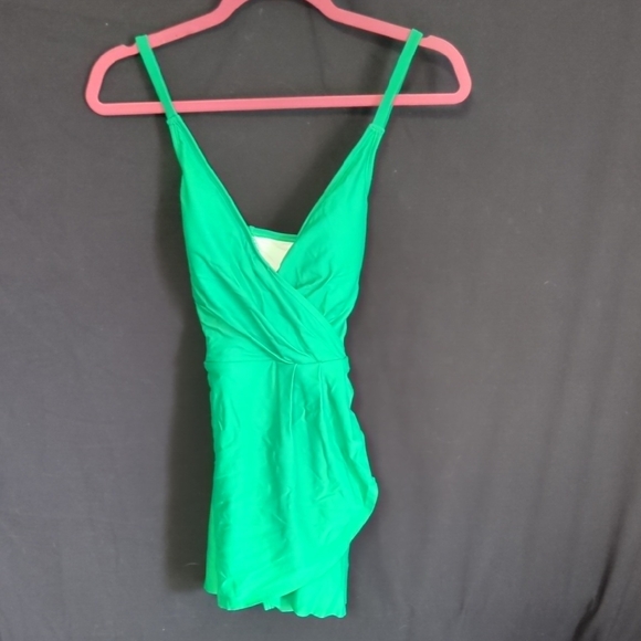 Cupshe Green Wrap Swimsuit Cover-Up Dress - Size Large - Picture 1 of 6